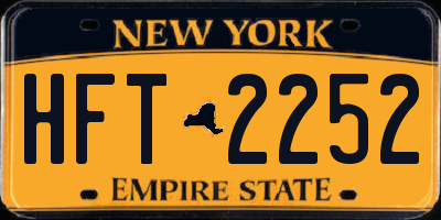 NY license plate HFT2252