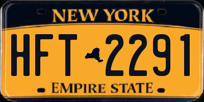 NY license plate HFT2291