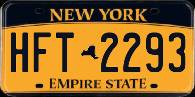 NY license plate HFT2293