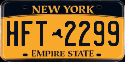NY license plate HFT2299