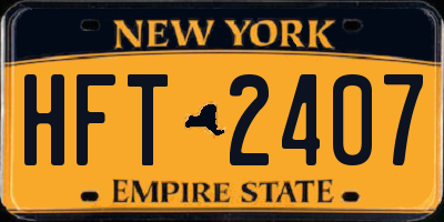 NY license plate HFT2407