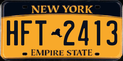 NY license plate HFT2413