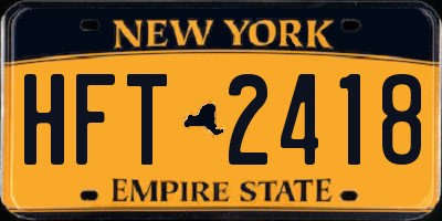 NY license plate HFT2418