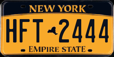 NY license plate HFT2444