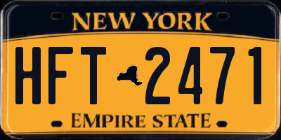 NY license plate HFT2471