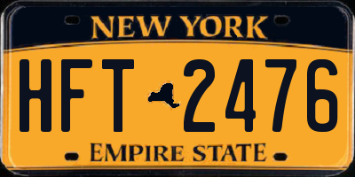 NY license plate HFT2476