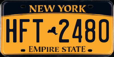 NY license plate HFT2480