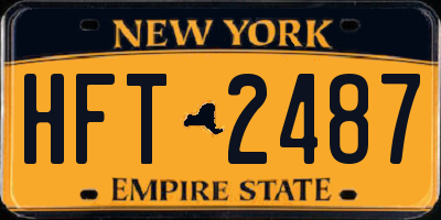NY license plate HFT2487