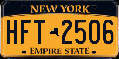 NY license plate HFT2506