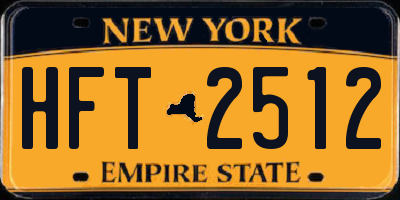 NY license plate HFT2512