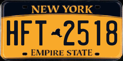 NY license plate HFT2518