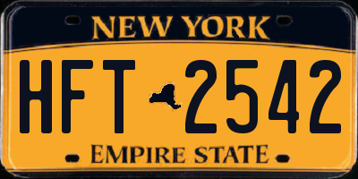 NY license plate HFT2542