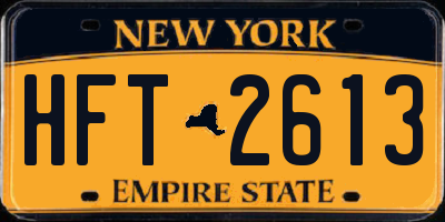 NY license plate HFT2613