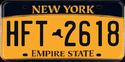 NY license plate HFT2618