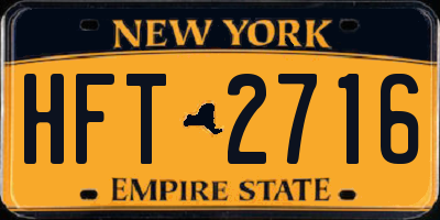 NY license plate HFT2716
