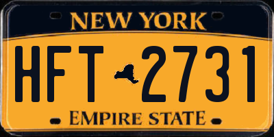 NY license plate HFT2731