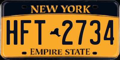 NY license plate HFT2734