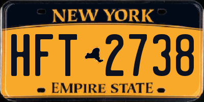 NY license plate HFT2738
