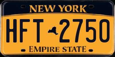 NY license plate HFT2750