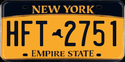 NY license plate HFT2751
