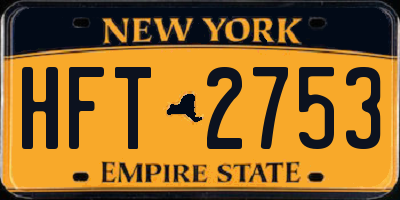 NY license plate HFT2753