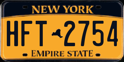 NY license plate HFT2754