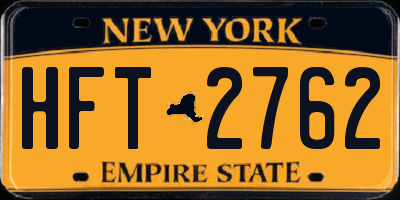 NY license plate HFT2762