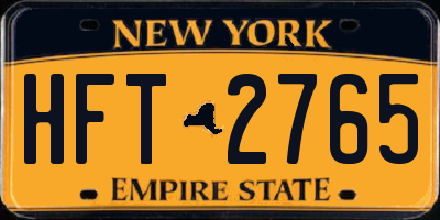 NY license plate HFT2765