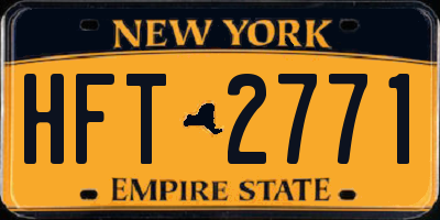 NY license plate HFT2771