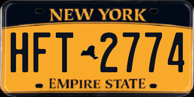 NY license plate HFT2774