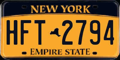 NY license plate HFT2794