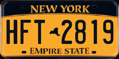 NY license plate HFT2819