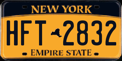 NY license plate HFT2832