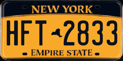 NY license plate HFT2833