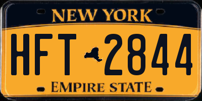 NY license plate HFT2844
