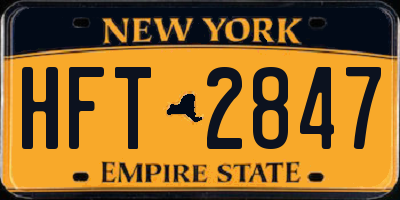 NY license plate HFT2847