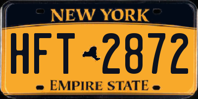 NY license plate HFT2872