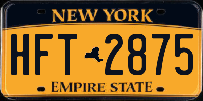 NY license plate HFT2875