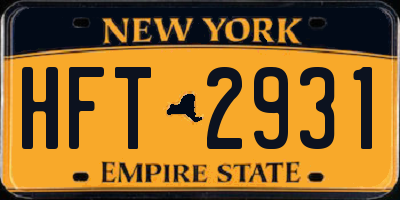 NY license plate HFT2931