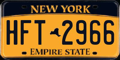 NY license plate HFT2966