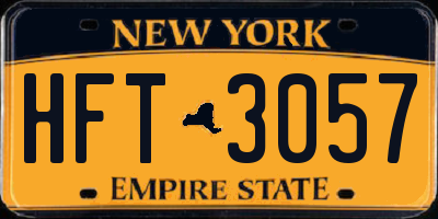 NY license plate HFT3057