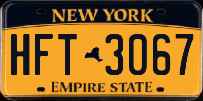 NY license plate HFT3067