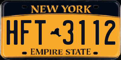 NY license plate HFT3112