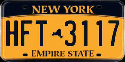 NY license plate HFT3117