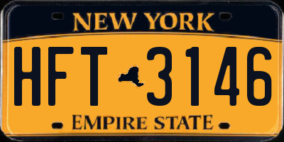 NY license plate HFT3146