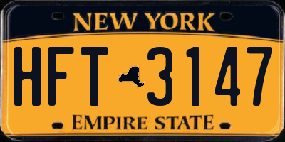 NY license plate HFT3147