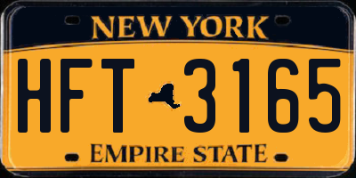 NY license plate HFT3165