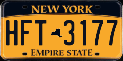 NY license plate HFT3177