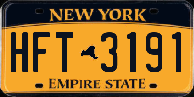 NY license plate HFT3191