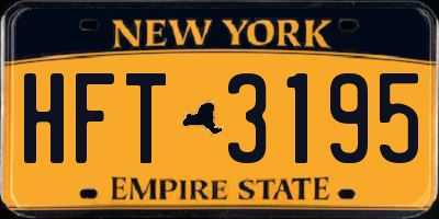NY license plate HFT3195